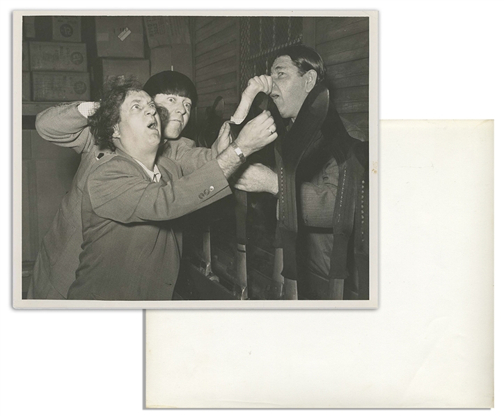 Eighteen 10 x 8 Photos With Shemp, From Various Three Stooges Films & Public Appearances -- 17 Glossy, 1 Matte Finish -- Very Good Condition -- List of Films at NateDSanders.com